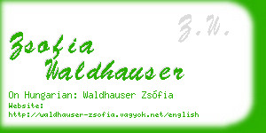zsofia waldhauser business card