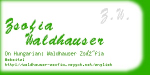 zsofia waldhauser business card